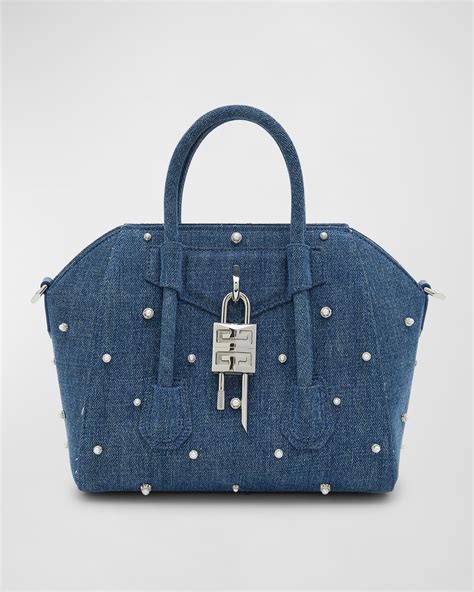 used givenchy antigona mini|mini antigona lock denim tote bag.